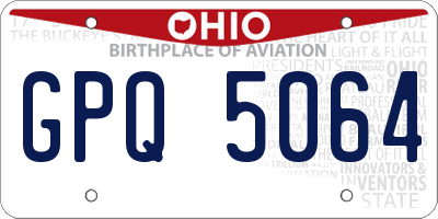 OH license plate GPQ5064