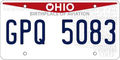 OH license plate GPQ5083