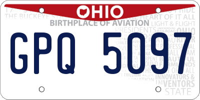 OH license plate GPQ5097