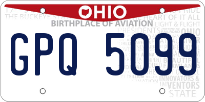 OH license plate GPQ5099