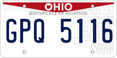 OH license plate GPQ5116
