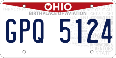 OH license plate GPQ5124