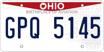 OH license plate GPQ5145