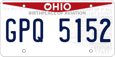 OH license plate GPQ5152