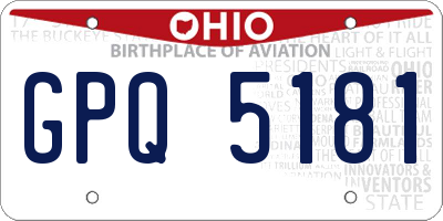 OH license plate GPQ5181