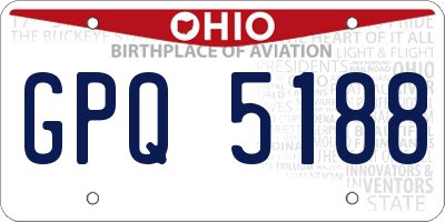 OH license plate GPQ5188