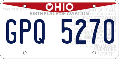 OH license plate GPQ5270