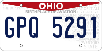 OH license plate GPQ5291