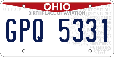 OH license plate GPQ5331