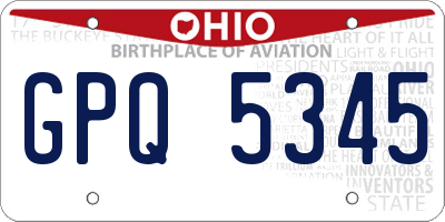OH license plate GPQ5345