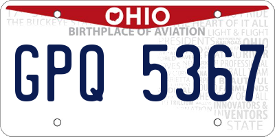 OH license plate GPQ5367