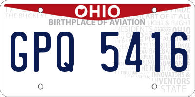 OH license plate GPQ5416