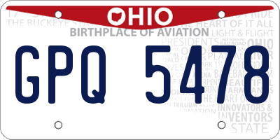 OH license plate GPQ5478