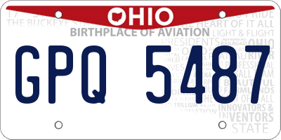OH license plate GPQ5487