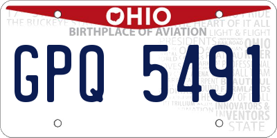 OH license plate GPQ5491
