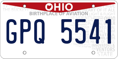 OH license plate GPQ5541