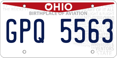 OH license plate GPQ5563
