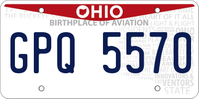 OH license plate GPQ5570