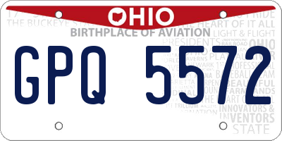 OH license plate GPQ5572