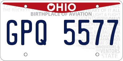 OH license plate GPQ5577