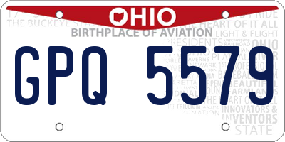 OH license plate GPQ5579