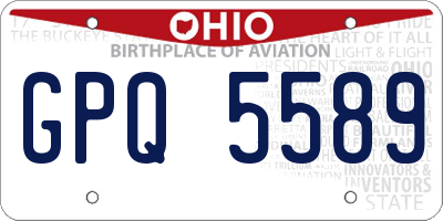 OH license plate GPQ5589