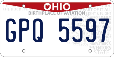 OH license plate GPQ5597
