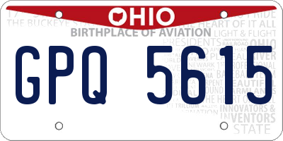 OH license plate GPQ5615