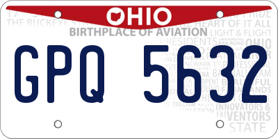 OH license plate GPQ5632