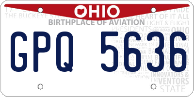 OH license plate GPQ5636