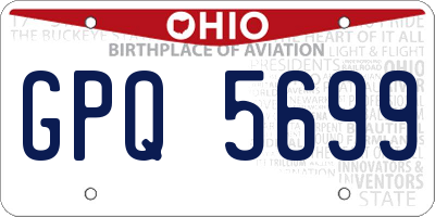 OH license plate GPQ5699