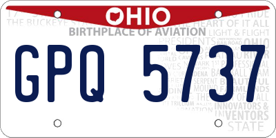 OH license plate GPQ5737