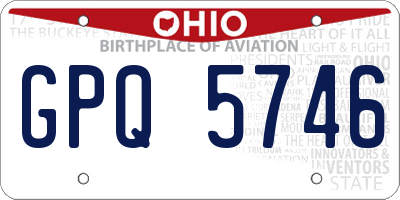 OH license plate GPQ5746
