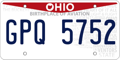 OH license plate GPQ5752