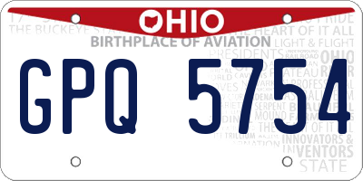 OH license plate GPQ5754