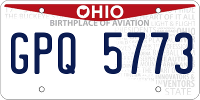 OH license plate GPQ5773