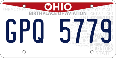 OH license plate GPQ5779