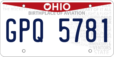 OH license plate GPQ5781