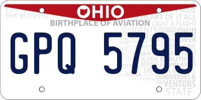 OH license plate GPQ5795