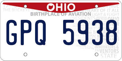 OH license plate GPQ5938
