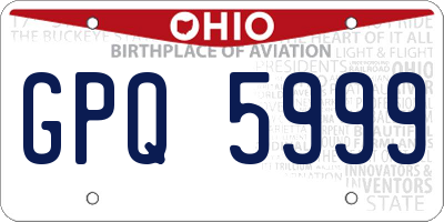OH license plate GPQ5999
