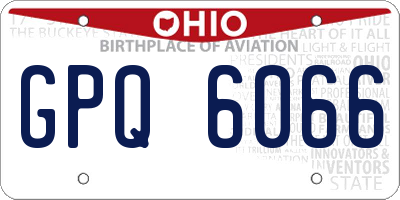 OH license plate GPQ6066