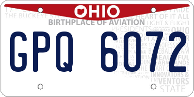 OH license plate GPQ6072