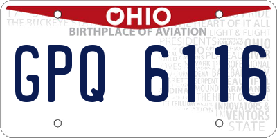 OH license plate GPQ6116