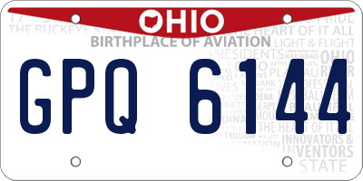 OH license plate GPQ6144