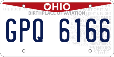 OH license plate GPQ6166