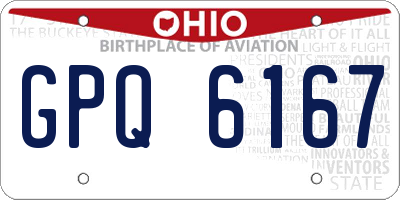 OH license plate GPQ6167