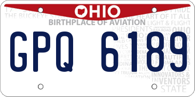 OH license plate GPQ6189