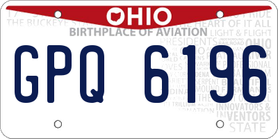 OH license plate GPQ6196