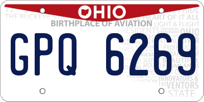 OH license plate GPQ6269
